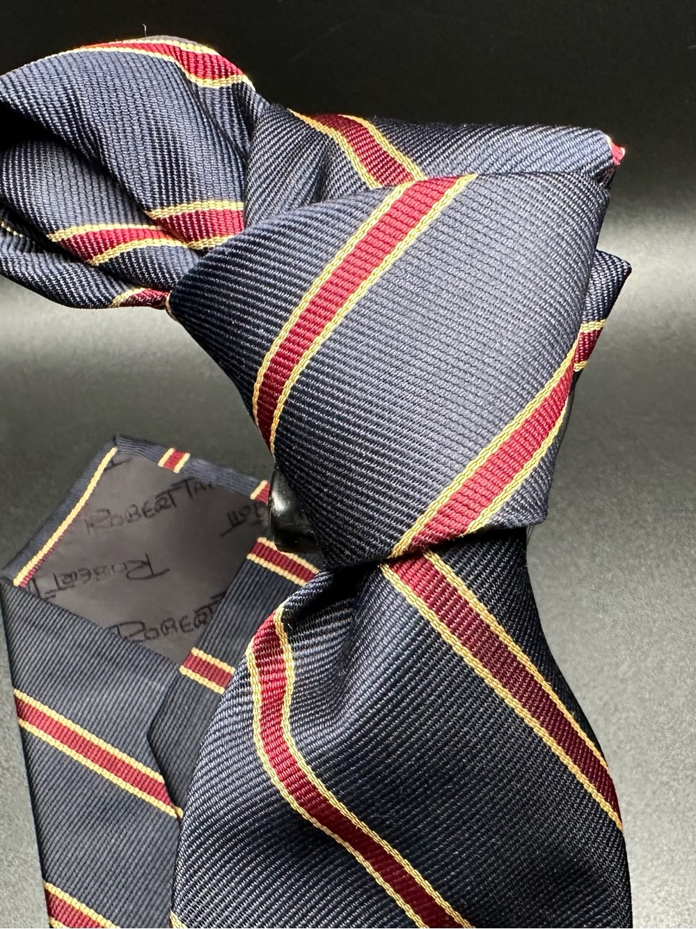Robert Talbott — Navy Repp Stripe Silk Tie, The Oxford Shop Nashville